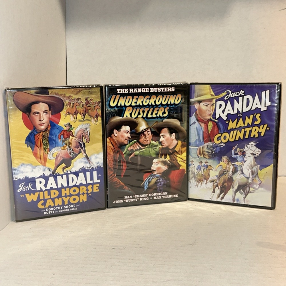Oldies Western DVDs Man's Country, Wild Horse Canyon Underground Jack Randall